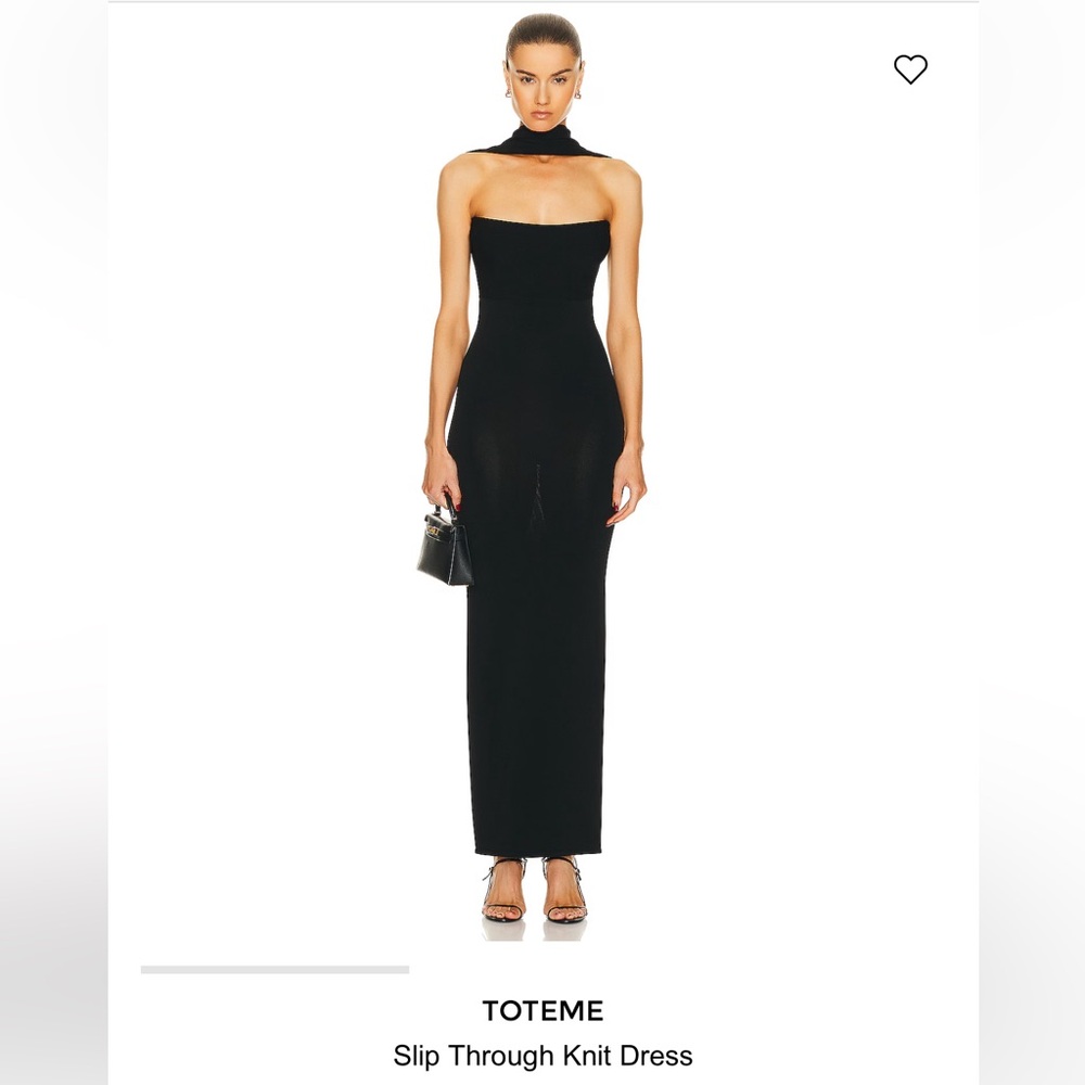 Toteme Elegant Black Strapless Dress